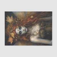 Autumn Fall Woodland Gothic Fairy Decoupage Paper