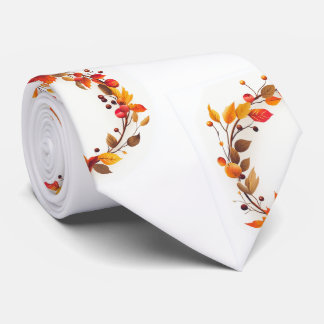 Autumn Fall Wreath Happy Thanksgiving tie