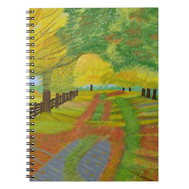 Autumn- Fallen Leaves Spiral Notebook (Front)