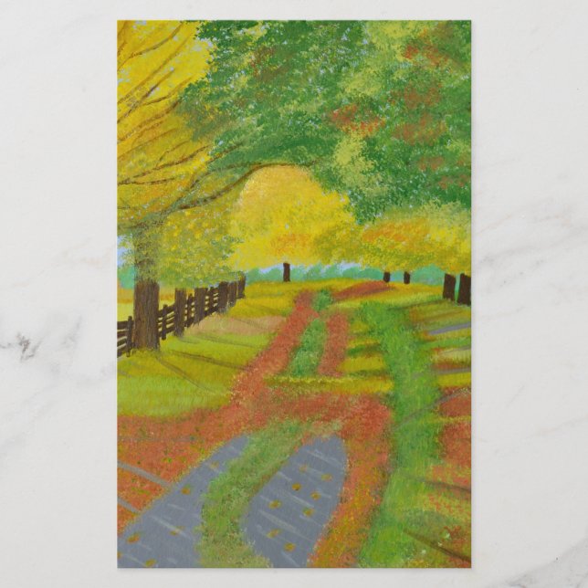 Autumn- Fallen Leaves Stationery (Front)