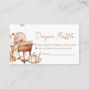 Autumn Falling in Love Baby Shower Diaper Raffle Enclosure Card