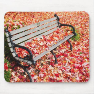 Autumn Falling Leaf Nature Mouse Pad