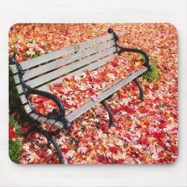 Autumn Falling Leaf Nature Mouse Pad (Front)