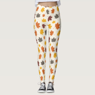 Autumn Falling Leaves Leggings