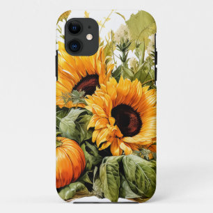 Autumn Falling Leaves Pumpkin Case-Mate iPhone Case
