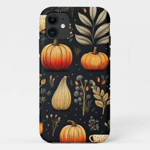 Autumn Falling Leaves Pumpkin  Case-Mate iPhone Case