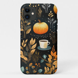 Autumn Falling Leaves Pumpkin Case-Mate iPhone Case