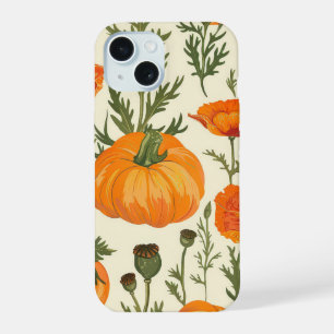 Autumn Falling Leaves Pumpkin Spice Fall Season iPhone 15 Case