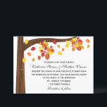 Autumn Falling Leaves Wedding Invitation<br><div class="desc">© Socialite Designs. Falling, colourful leaves in red, brown, yellow, gold and orange invitation design. The tree has a heart with initials. A perfect invitation for the couple celebrating their wedding during the Fall / Autumn season. Need HELP with customising? Please do not hesitate to contact me with your requirements....</div>