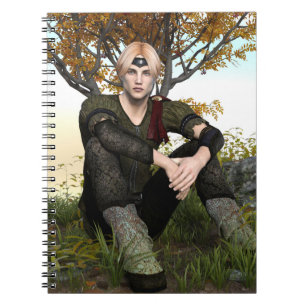 Autumn Fantasy Prince Forest Portrait Notebook