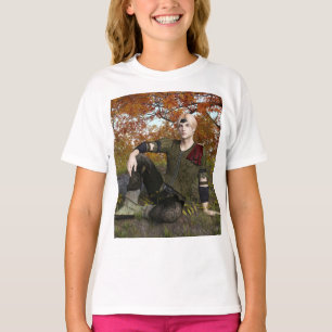 Autumn Fantasy Prince Forest Portrait T-Shirt