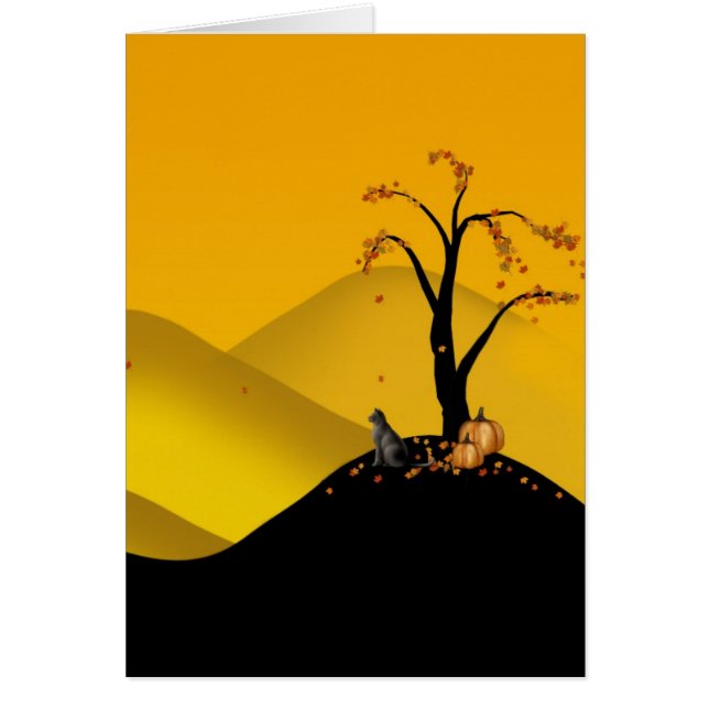 Autumn fantasy tree card (Front)