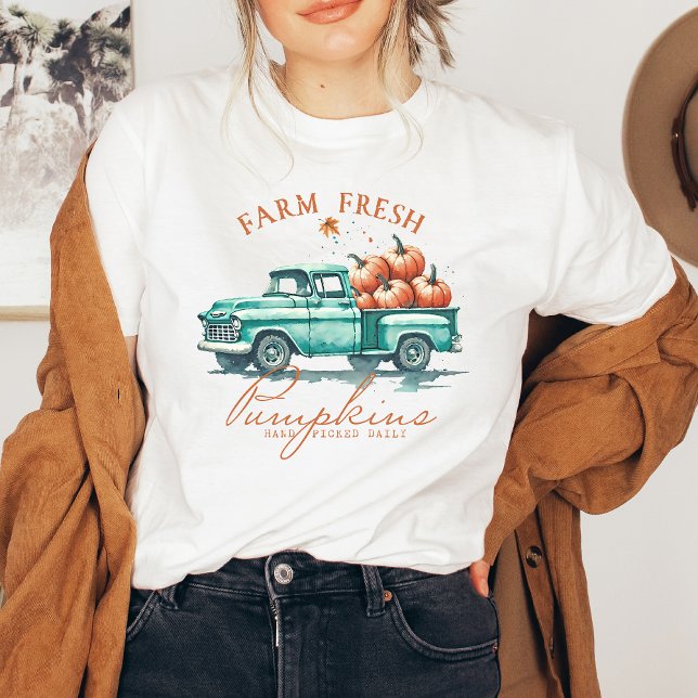 Autumn, Farm Fresh Pumpkins Women's T-Shirt (Creator Uploaded)