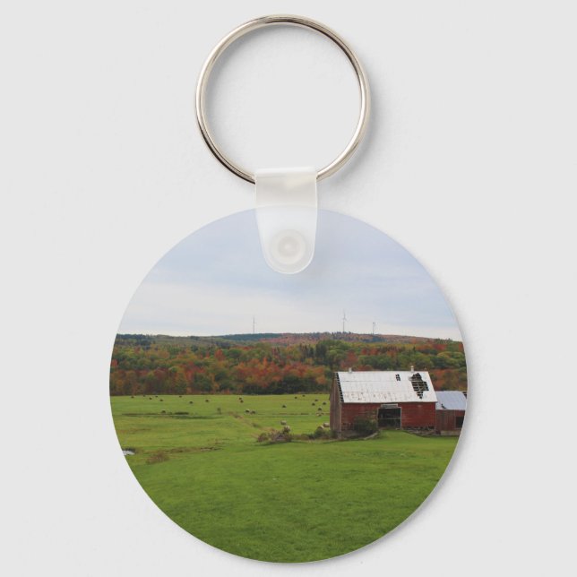 Autumn Farm Key Ring (Front)
