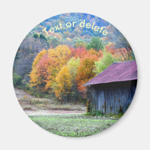 Autumn Farm Tobacco Barn Nature Personalised Magnet