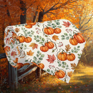 Autumn Faux Silk Neck Tie Botanical Fall Garden