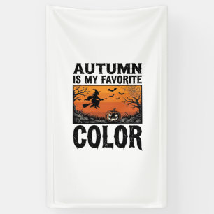 Autumn Favourite Colour Halloween Pumpkin Vector D Banner