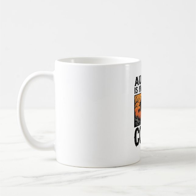 Autumn Favourite Colour Halloween Pumpkin Vector D Coffee Mug (Left)