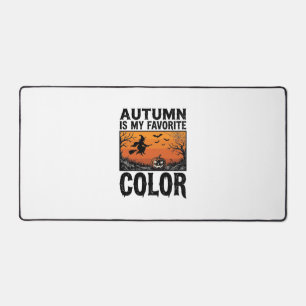 Autumn Favourite Colour Halloween Pumpkin Vector D Desk Mat