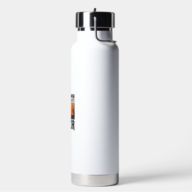 Autumn Favourite Colour Halloween Pumpkin Vector D Water Bottle (Left)