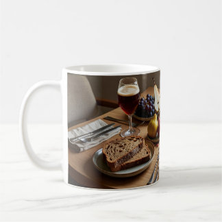 Autumn Feast with Cheese and Ale Coffee Mug