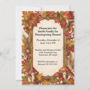 Autumn Field and Forest Thanksgiving Invitation