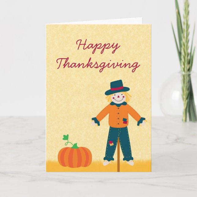 Autumn Field Thanksgiving Card (Front)