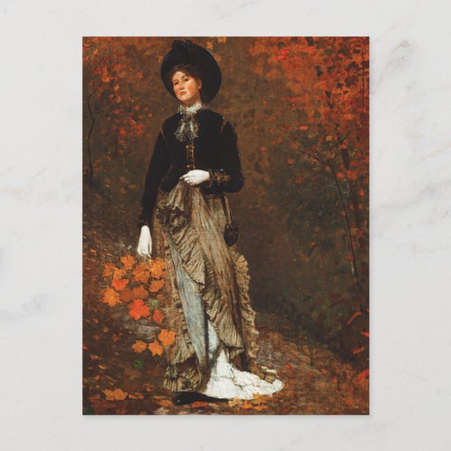 Autumn Fine Art Winslow Homer Postcard (Front)