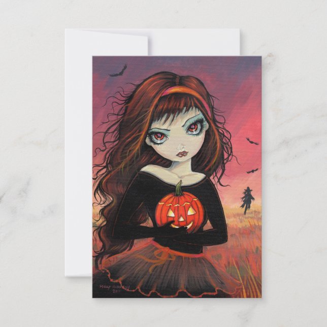 Autumn Fire Halloween Postcards (Front)