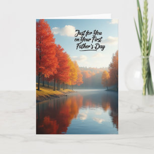 Autumn First Fathers Day Card