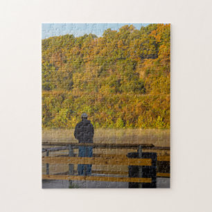 Autumn Fishing Lake Springfield Jigsaw Puzzle