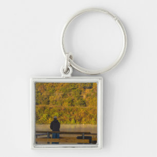 Autumn Fishing Lake Springfield Key Ring