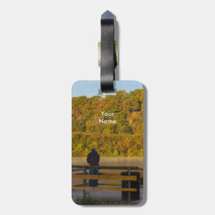Autumn Fishing Lake Springfield Luggage Tag