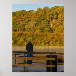 Autumn Fishing Lake Springfield Poster