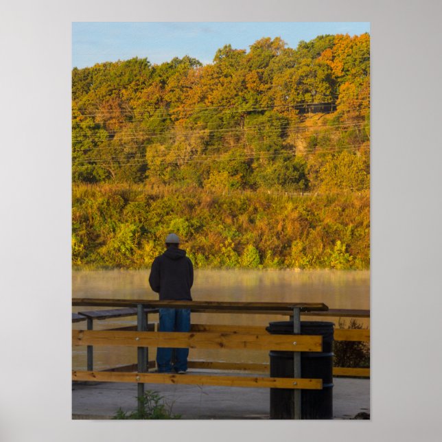 Autumn Fishing Lake Springfield Poster (Front)