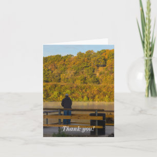 Autumn Fishing Lake Springfield Thank You Card