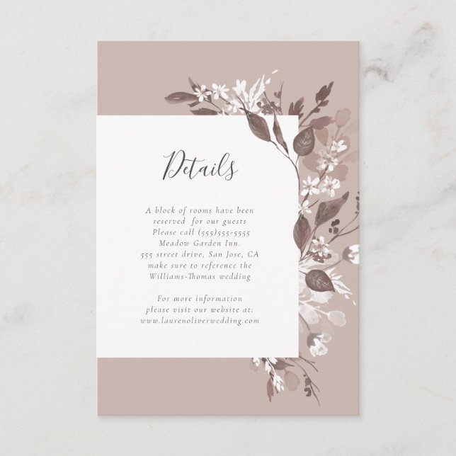 Autumn Flora Details Card (Front)