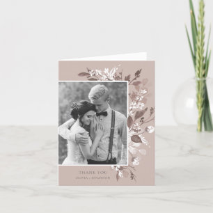 Autumn Flora Photo Thank You Card