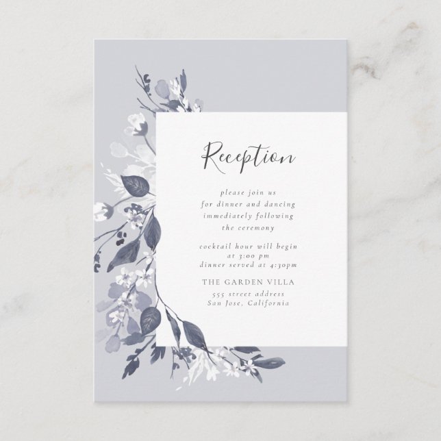 Autumn Flora Reception Insert Card (Front)