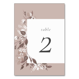 Autumn Flora Table Number