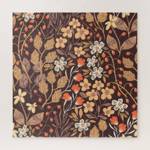 Autumn Flora: Vintage Seamless Pattern Jigsaw Puzzle