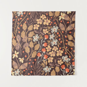 Autumn Flora: Vintage Seamless Pattern Tapestry
