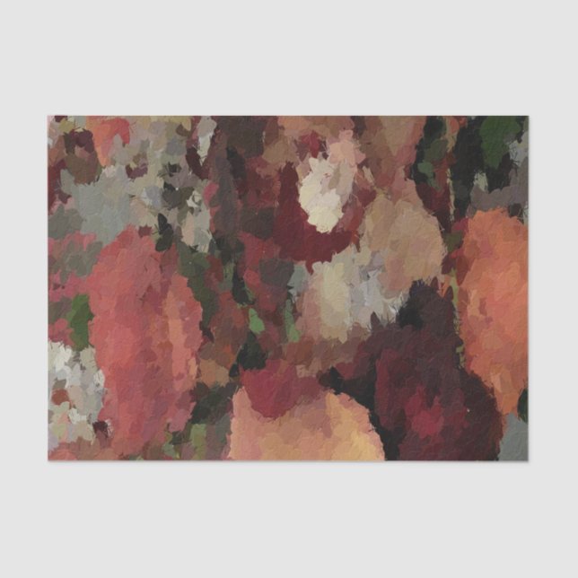 Autumn Floral Abstract tissue paper (Front)