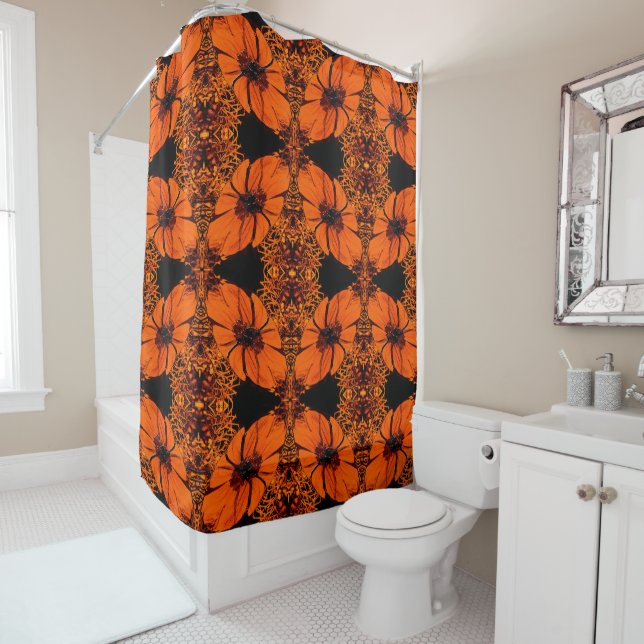 Autumn floral array....... shower curtain (In Situ)