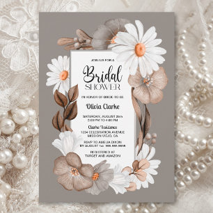 Autumn Floral Bridal Shower Invitation