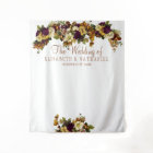 Autumn floral chic wedding photo booth backdrop