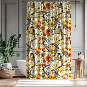 Autumn Floral Curtain Cosy Gift Grandma & Grandpa