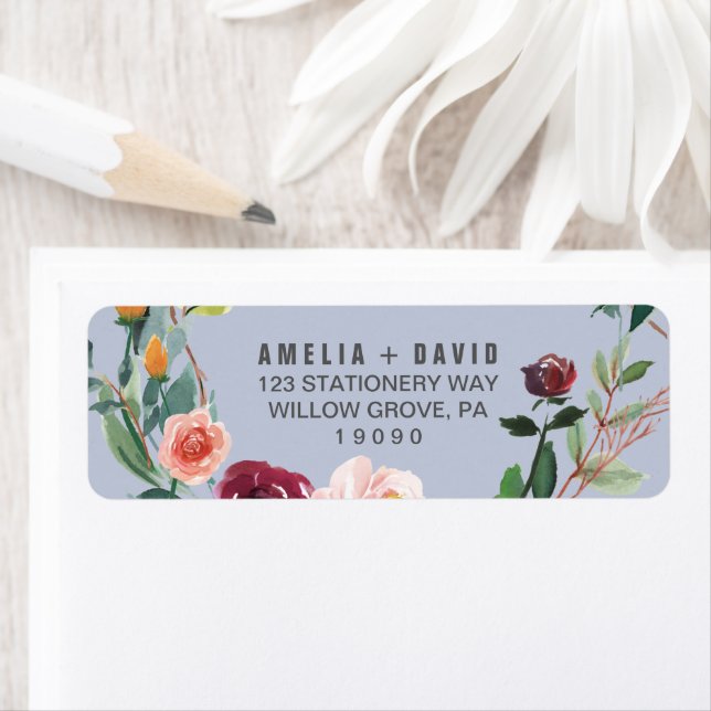 Autumn Floral Dusty Blue Wedding (Insitu)