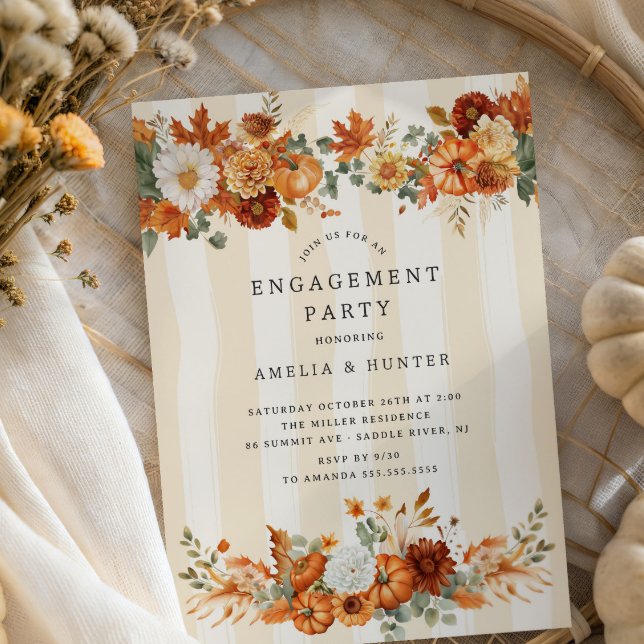 Autumn Floral Engagement Invitation (Creator Uploaded)