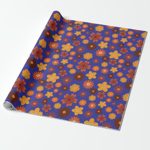 Autumn Floral Fantasy Seamless Fall Birthdays Wrapping Paper